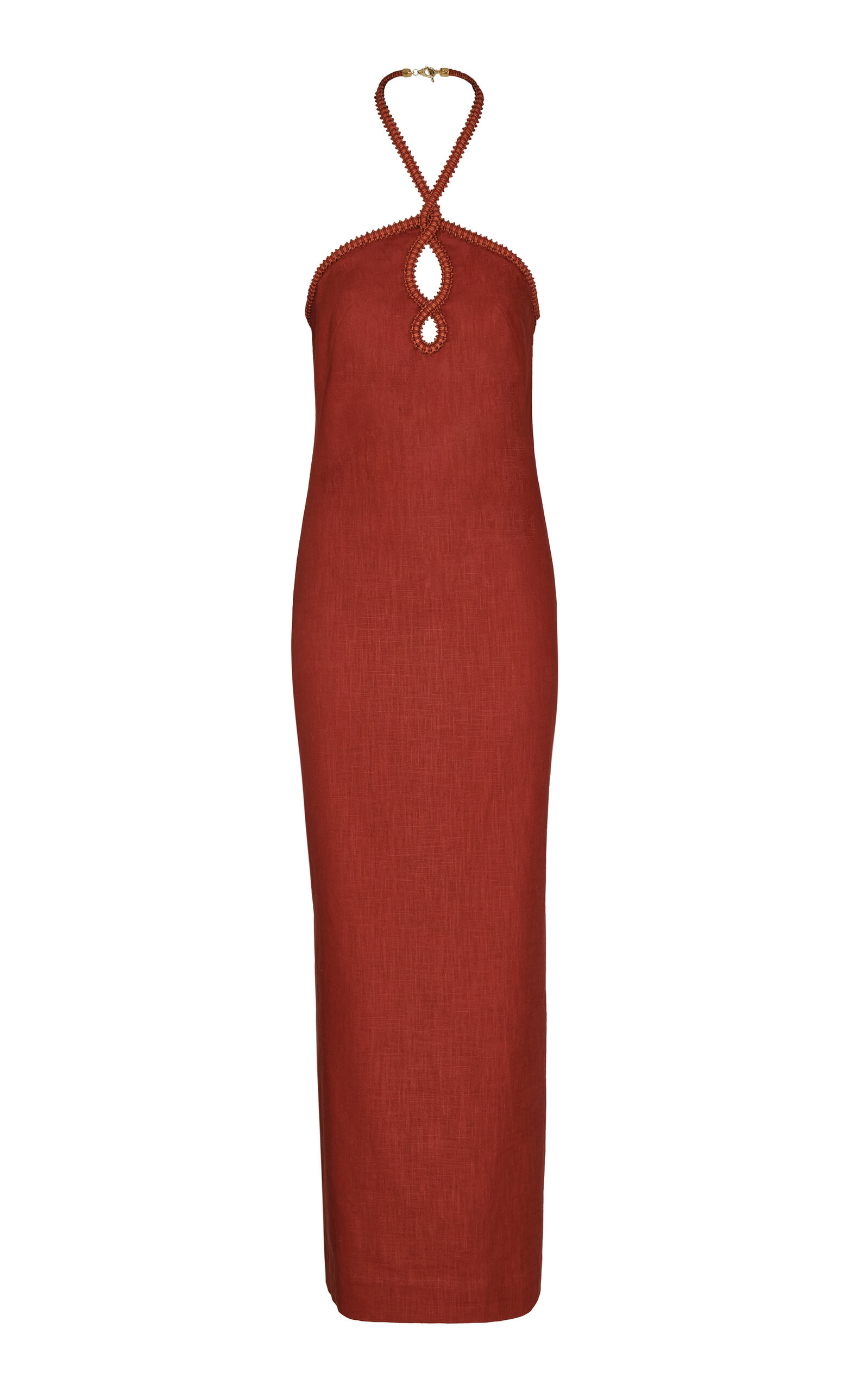 Atardeceres Embellished Linen Maxi Dress | Moda Operandi (Global)