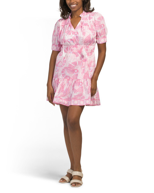 Three Quarter Sleeve Mini Dress With Tassels | TJ Maxx