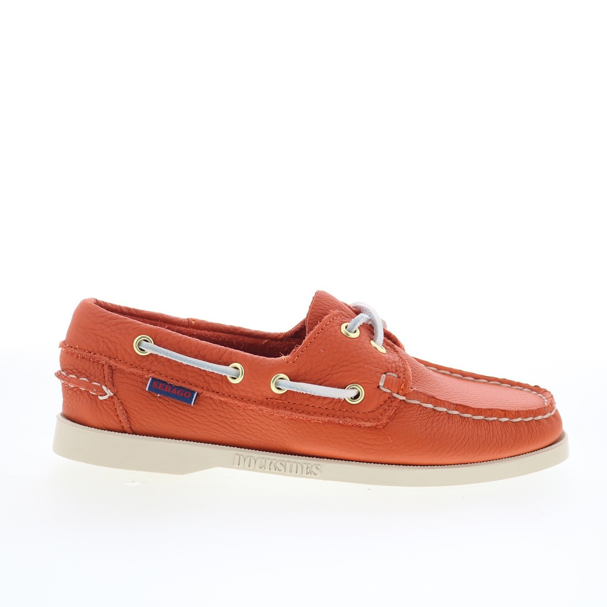 Sebago Portland Fisher Womens Orange Leather Loafers & Slip Ons Boat Shoes | eBay US