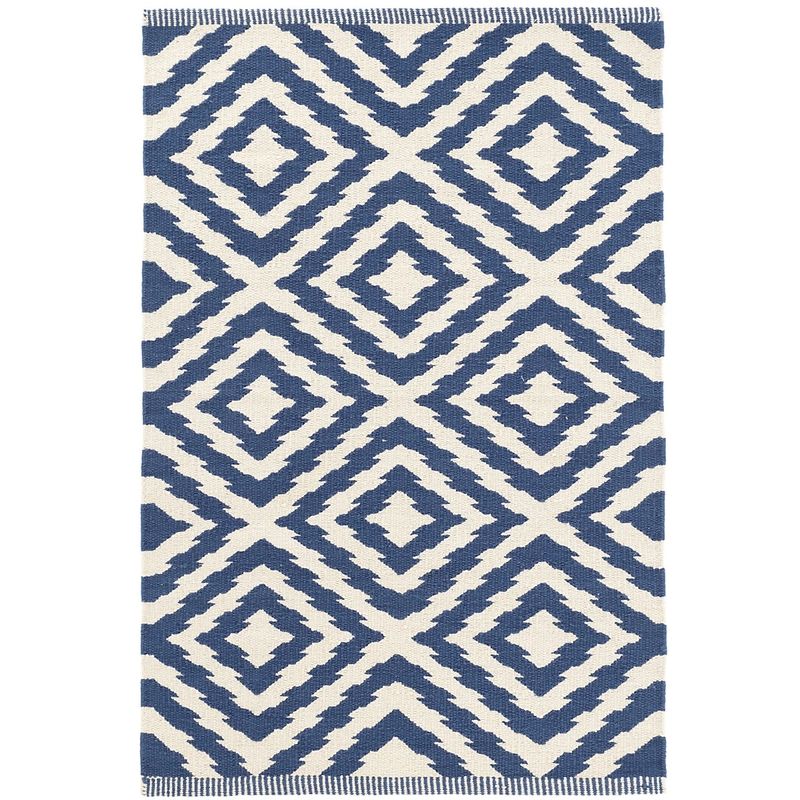 Clover Blue Handwoven Cotton Rug | Annie Selke
