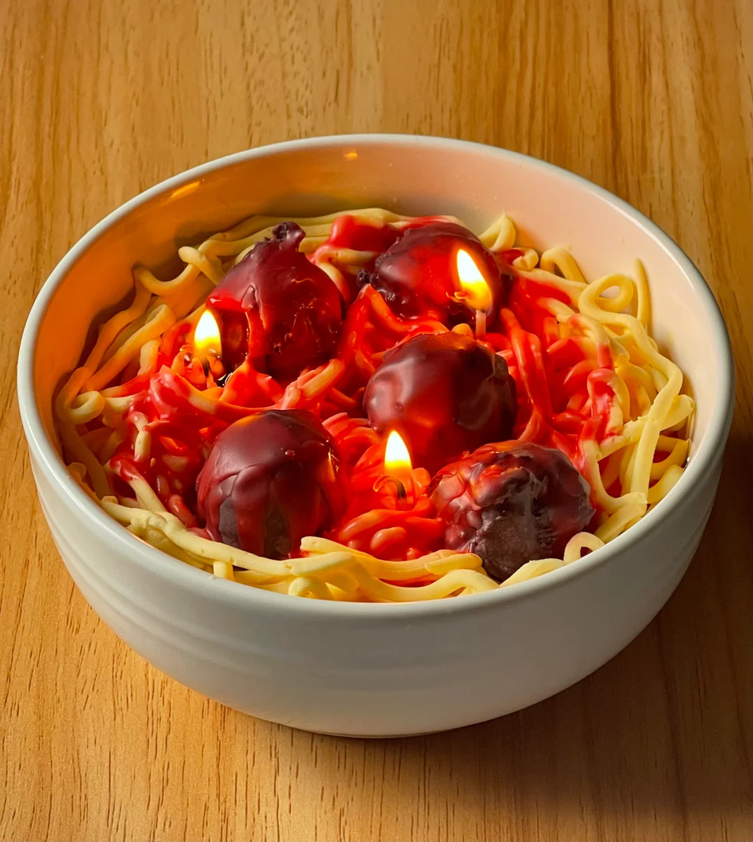 Handmade Spaghetti and Meatballs Soy Wax Candlehome - Etsy | Etsy (US)