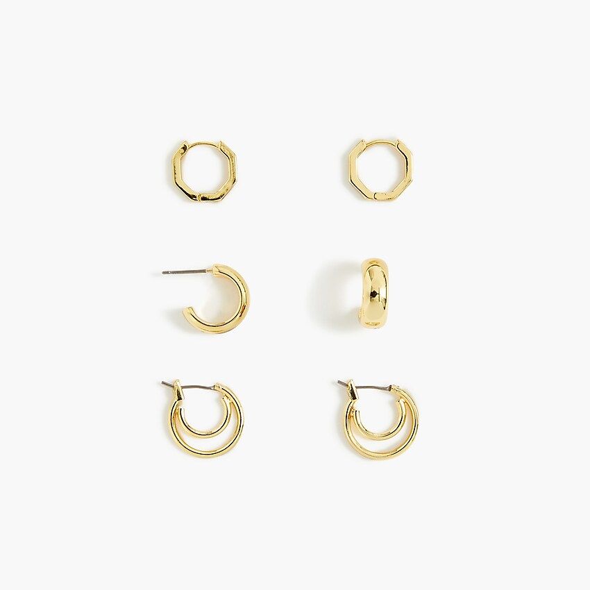 Mixed mini hoop earrings set | J.Crew Factory