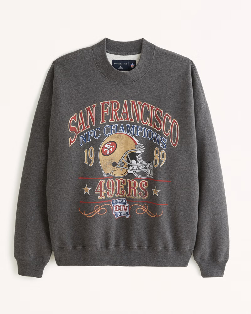 Men's Denver Broncos Graphic Crew Sweatshirt | Men's Tops | Abercrombie.com | Abercrombie & Fitch (US)