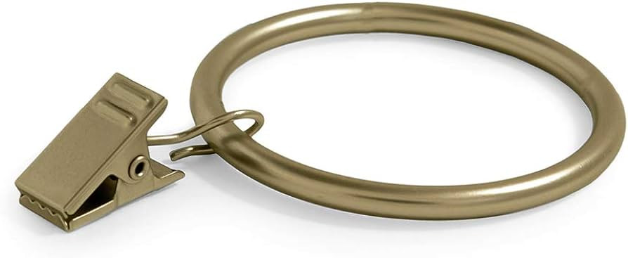 Ivilon Drapery Curtain Clips with Rings - Set of 14 Decorative Drapery Rings Curtain Clip Rings w... | Amazon (US)