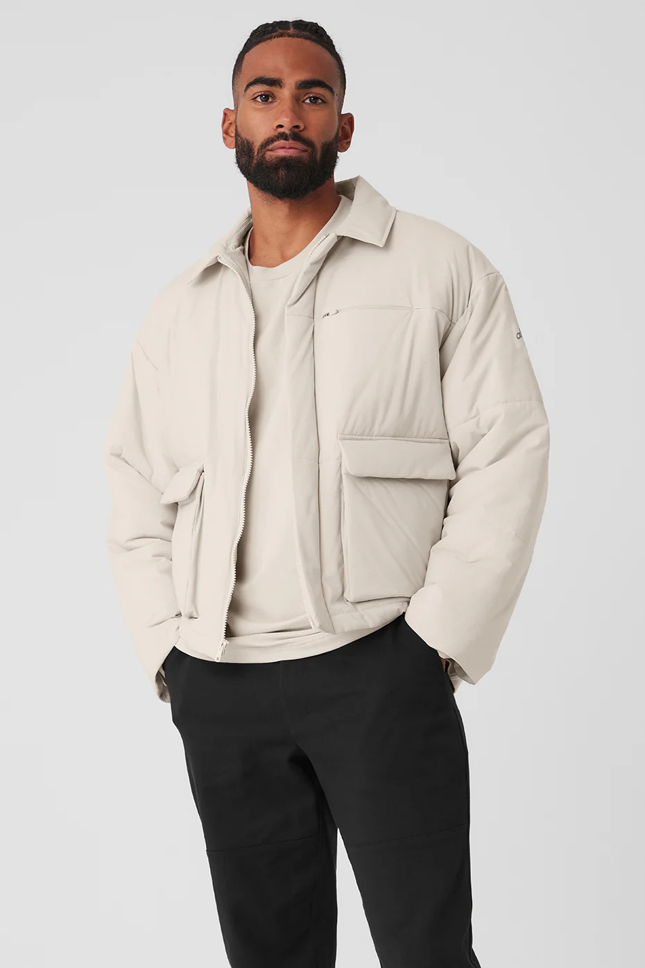 ALO | Voyage Utility Cargo Jacket in Bone Beige, Size: XL | Alo Yoga (US)