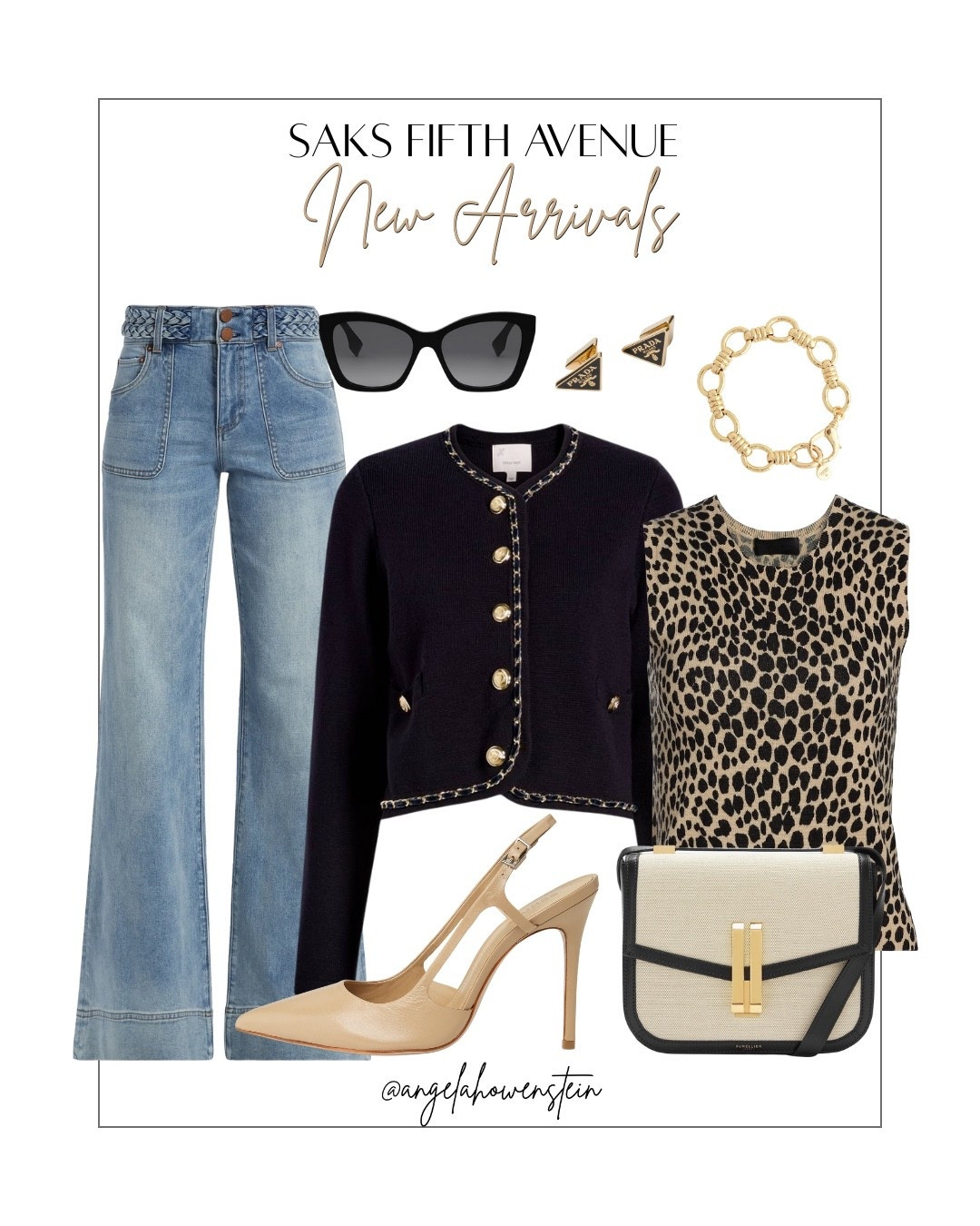 Polished with a touch of edge—this new arrival lineup is perfect for elevating denim days. A timeless cardigan, a statement print, and sleek accessories make casual look anything but basic.

#fallstyle #newarrivals #saksfifthavenue #elevatedcasual #denimstyle #everydayoutfit #falloutfit



#LTKSaleAlert #LTKStyleTip #LTKOver40