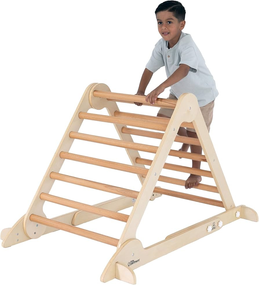 Little Partners Learn 'N Climb Foldable Wooden Climbing Triangle, Wood Climbing Gym for Toddlers,... | Amazon (US)