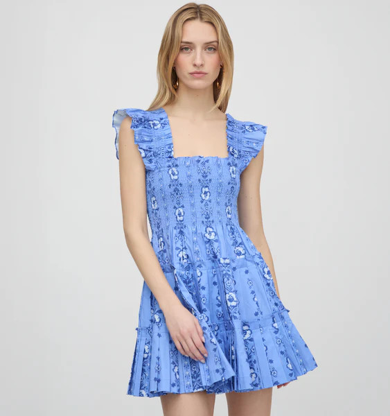 The Charlotte Nap Dress - Blue Arcadia Border | Hill House Home US