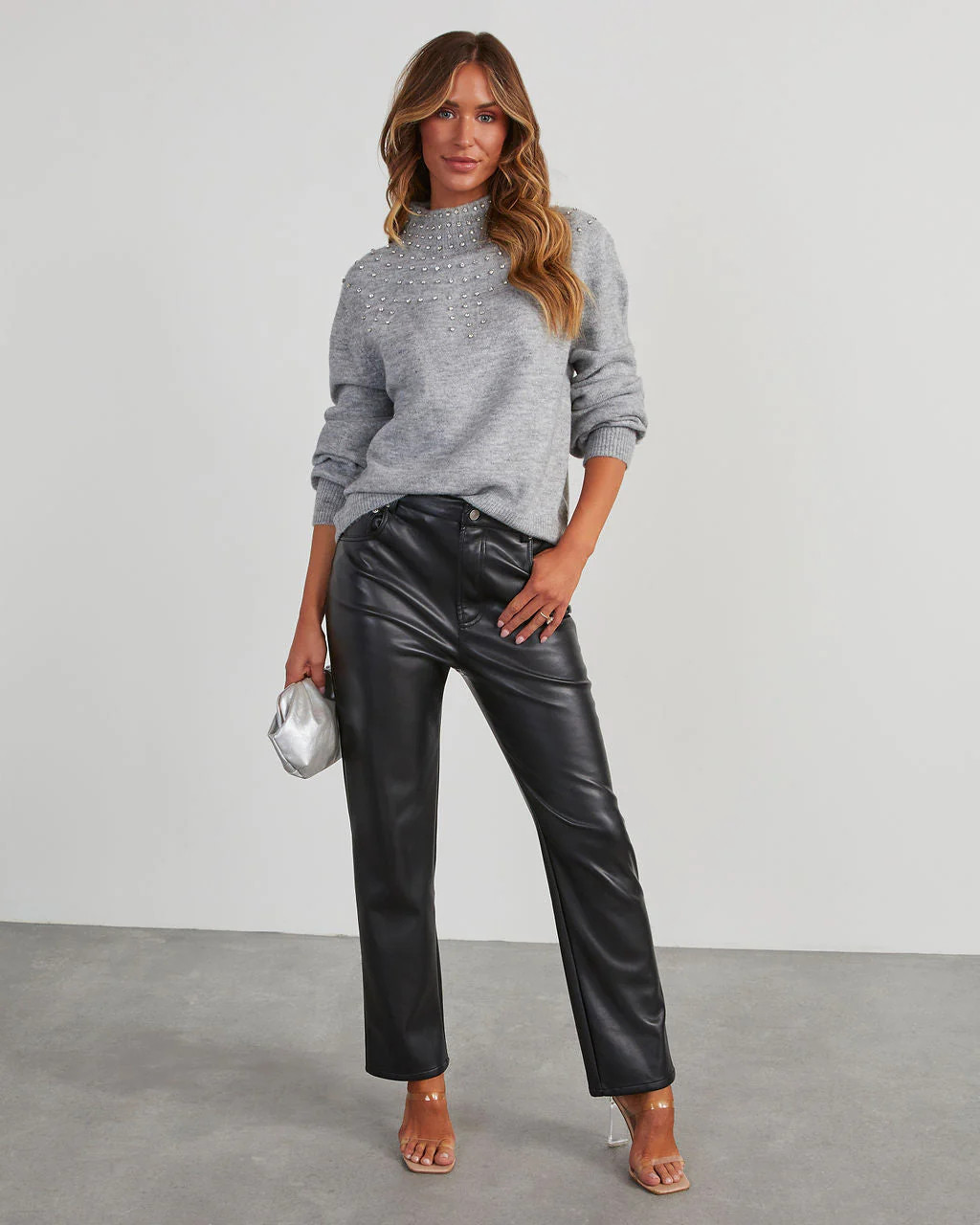 Azusa Rhinestone Embellished Sweater | VICI