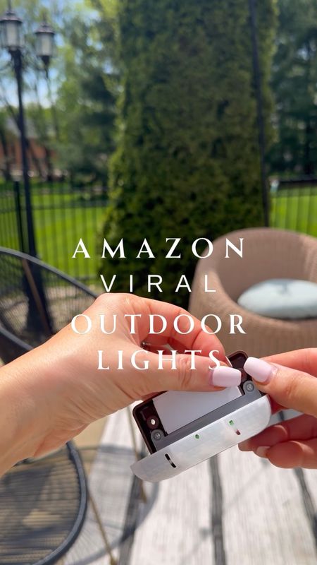 Amazon outdoor lights. Peel and stick solar lights fence. Fence lights Amazon. Viral Amazon find. 

#LTKhome #LTKsalealert