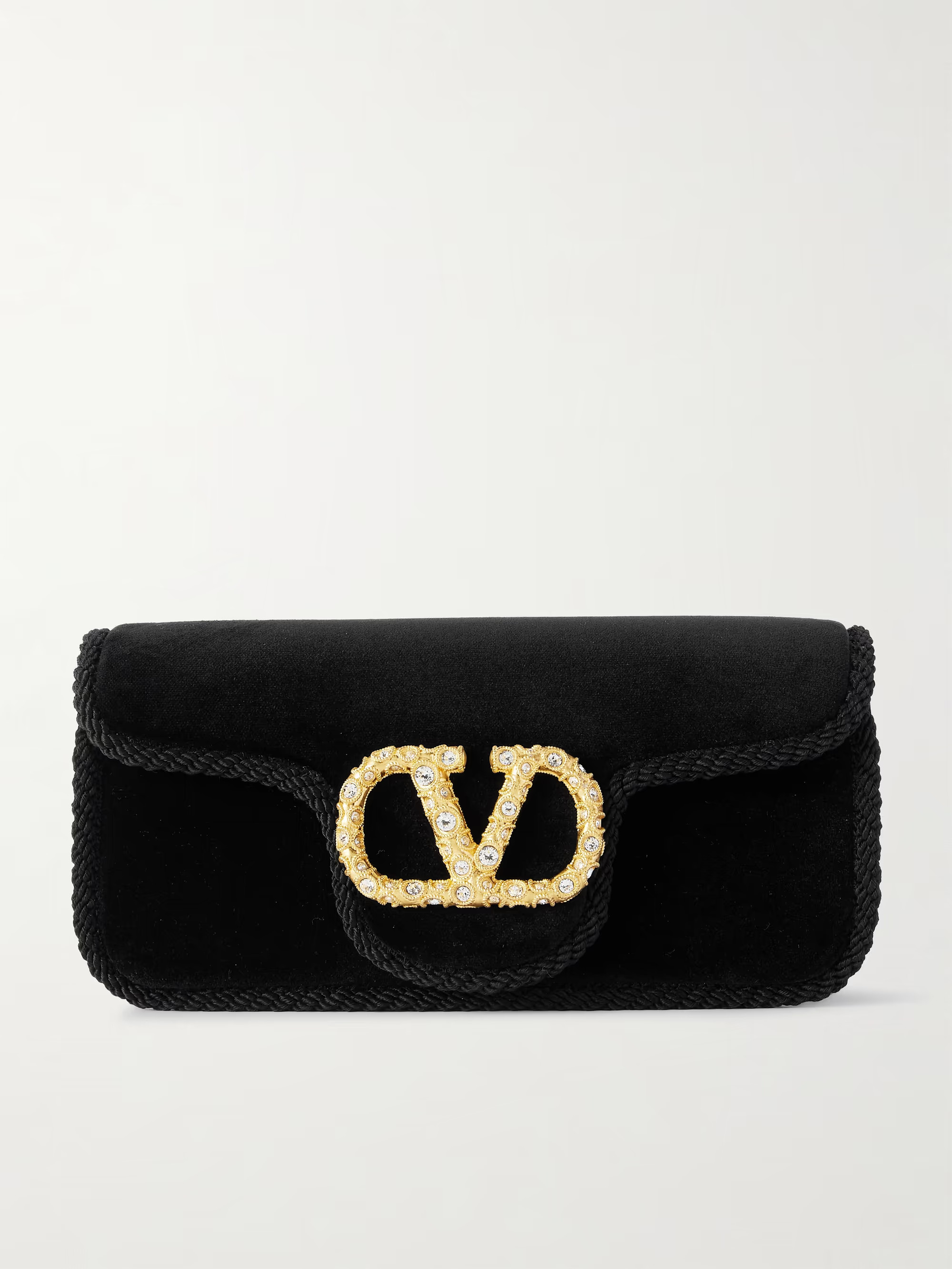 Locò tasseled embellished cord-trimmed velvet shoulder bag | NET-A-PORTER (US)