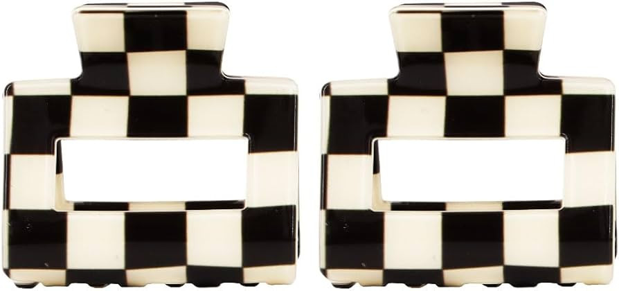 Chess Board Hair Clips for Women Small Size Cute Claw Clip for Girls Hair Clips Claw Black White ... | Amazon (US)