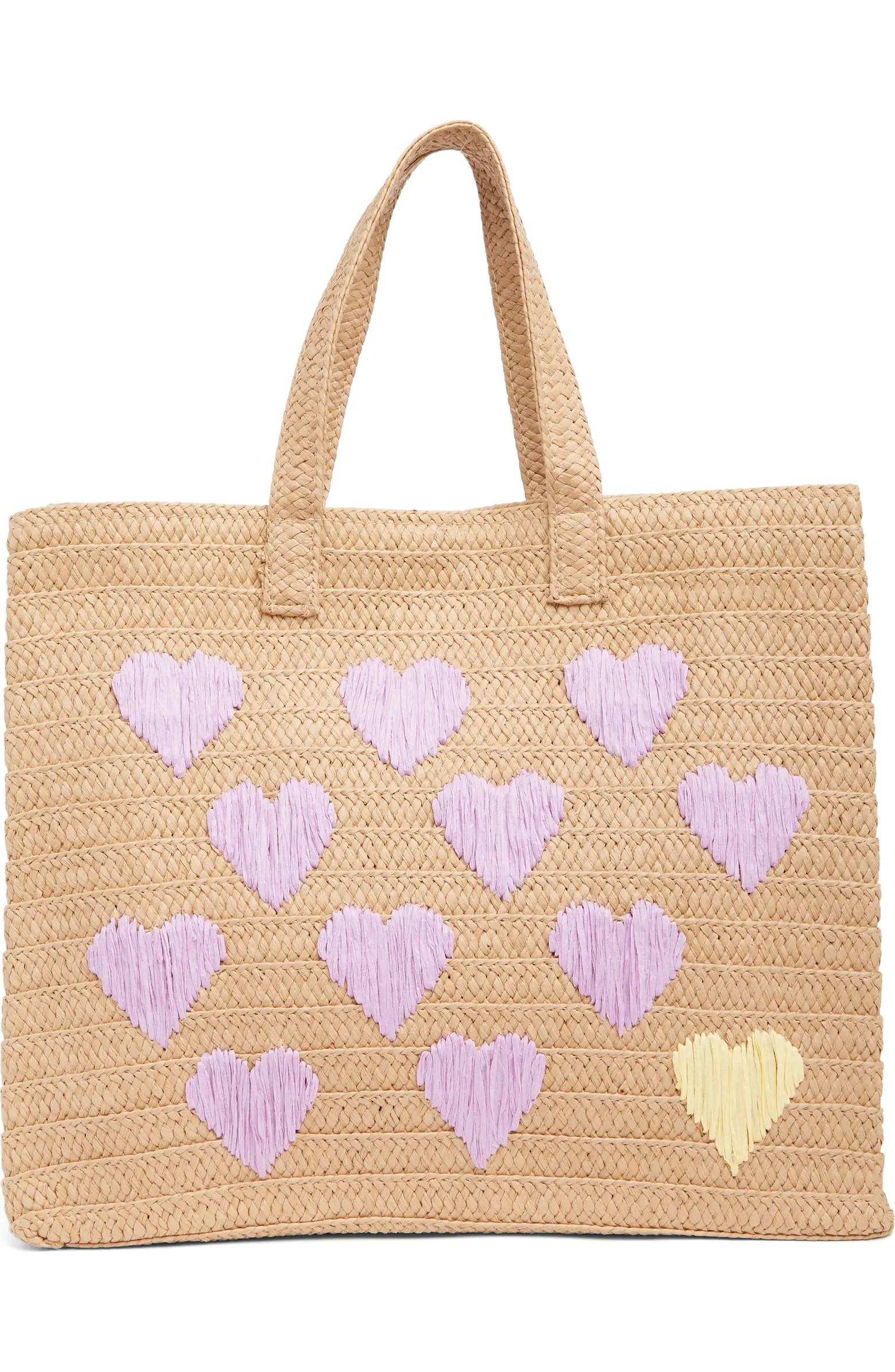 BTB Los Angeles Be Mine Straw Tote | Nordstromrack | Nordstrom Rack