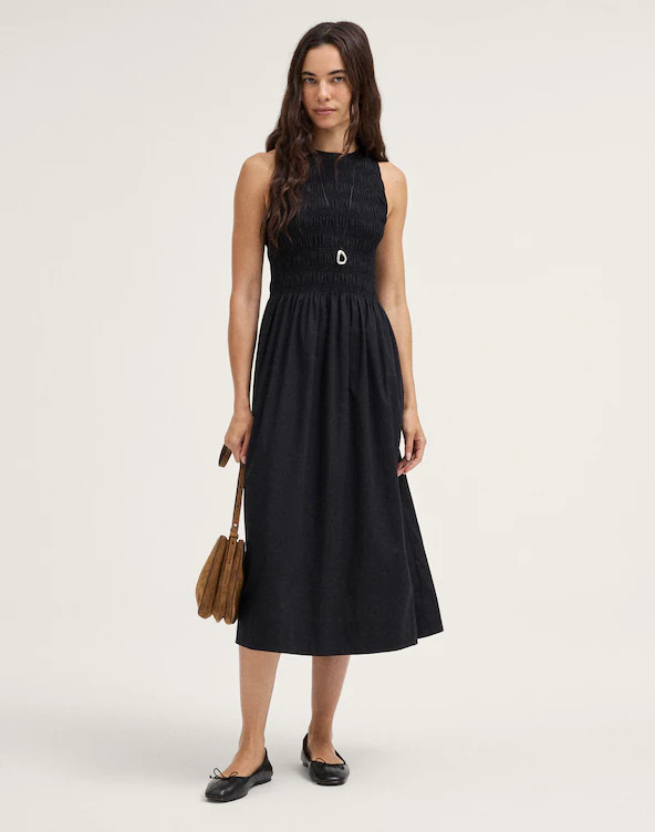 Smocked Racerback Midi Dress | Madewell