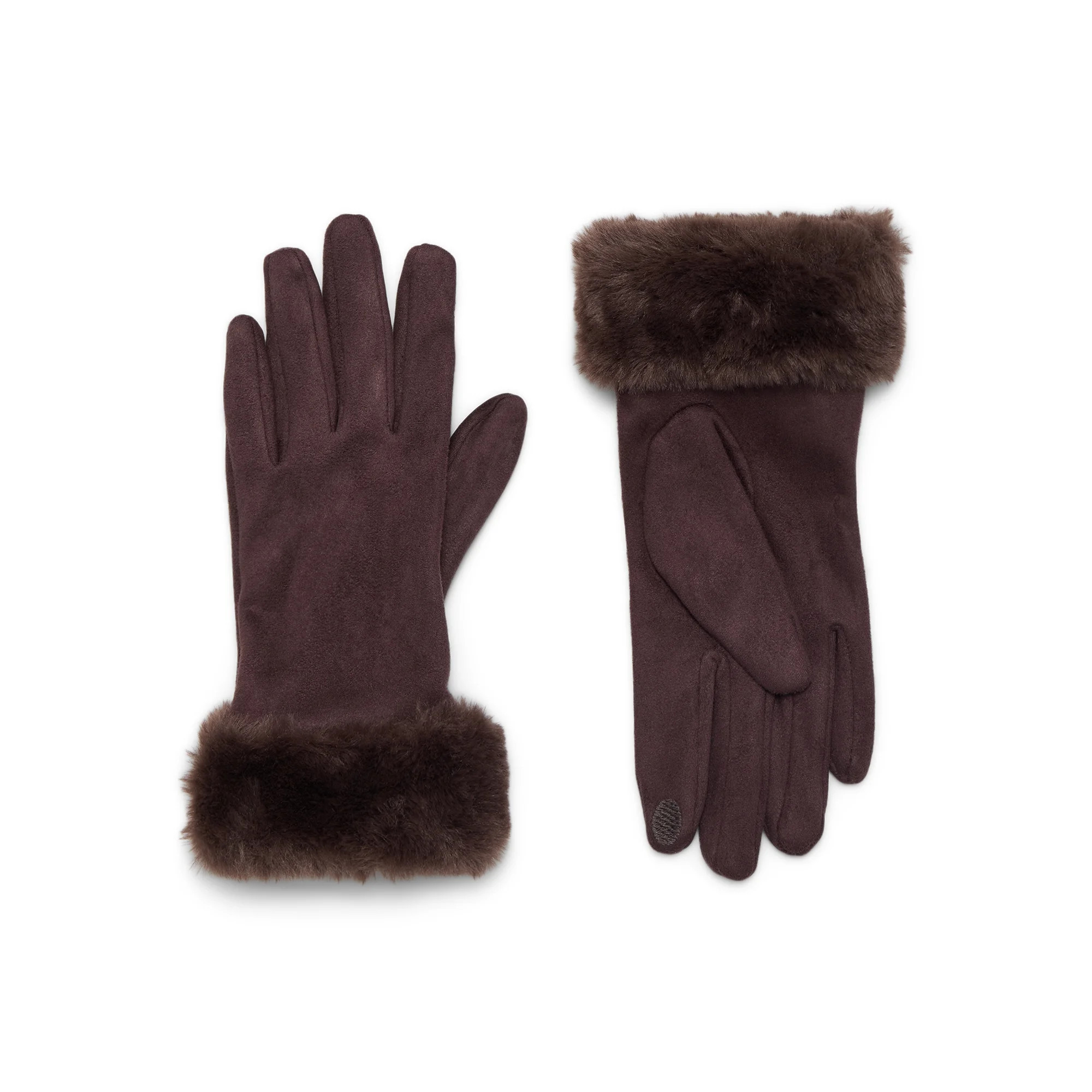Time and Tru Faux Suede Gloves | Walmart (US)