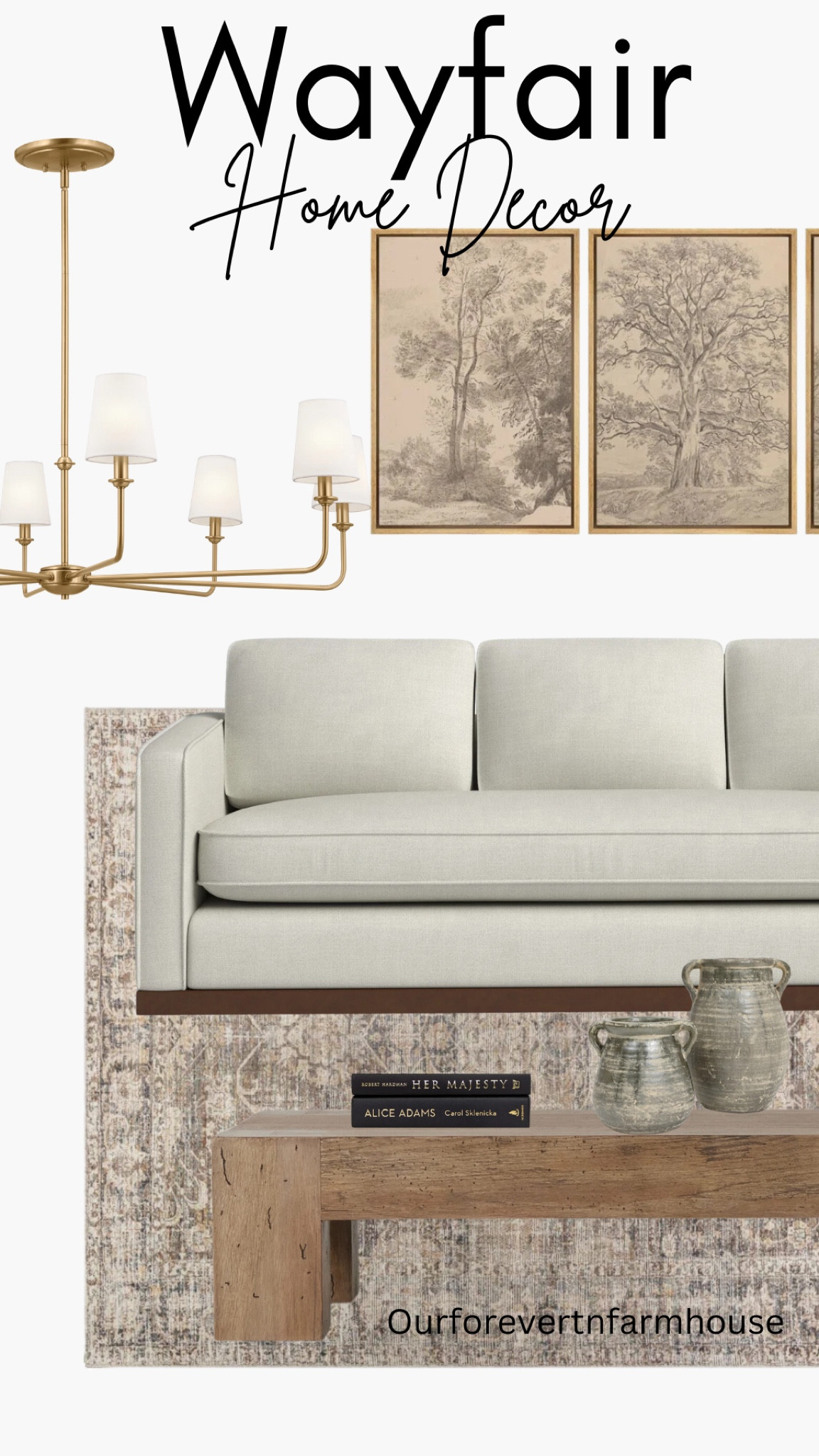 Wayfair home finds. Neutral, light and airy living room. Couch, coffee table, artwork and more. 

#LTKHome