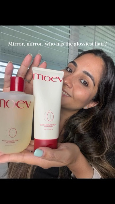 Trying the Moev shampoo & treatment for the first time and my hair feels SO soft and shiny ✨ The scent lasts, the frizz is reduced, and it gives that smooth salon-hair finish without feeling greasy. Definitely adding this to my haircare routine 💆🏻‍♀️ @moev_global #moev #moevroutine #moevshampoo #moevtreatment  #koreanhaircare