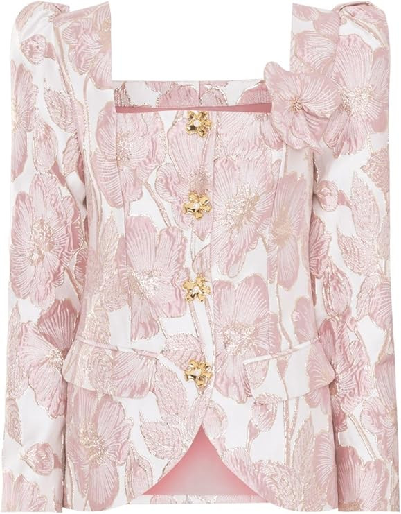 Amazon.com: PATBO, Petal Jacquard Jacket, 2, Pink : Amazon Luxury | Amazon (US)