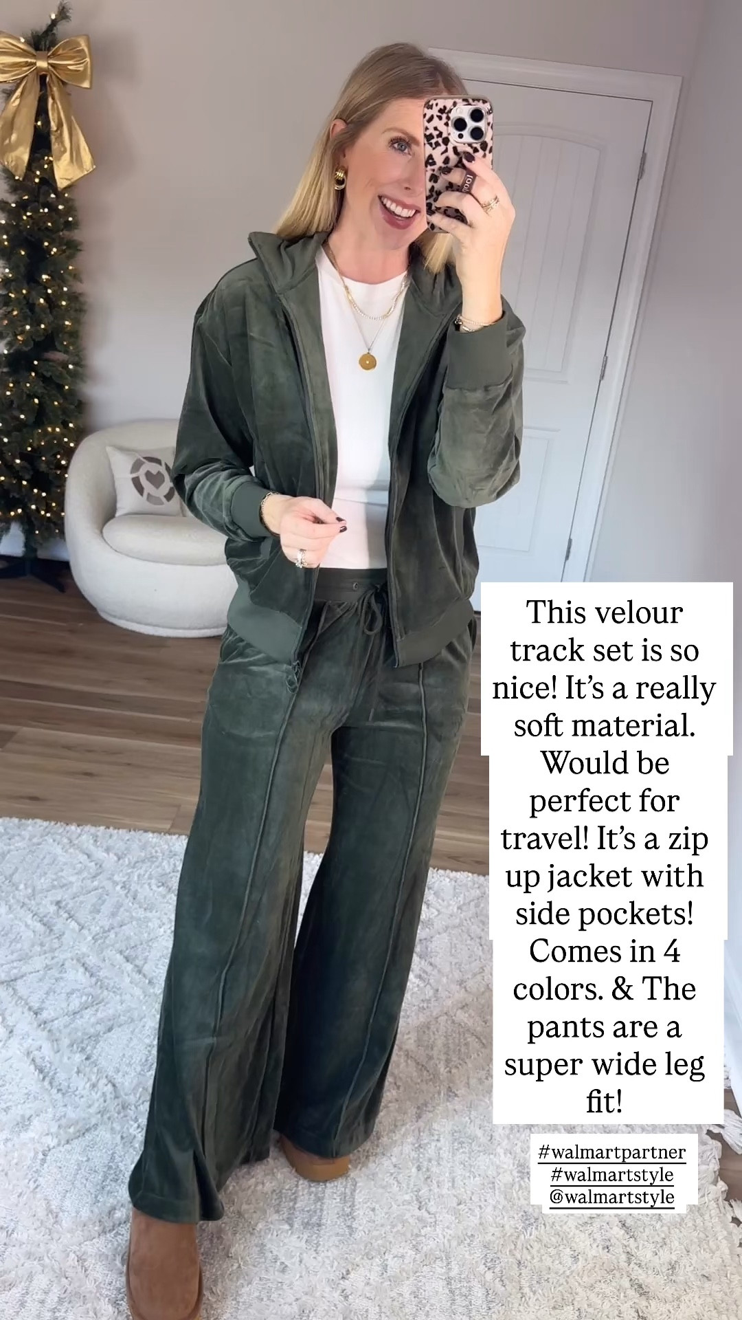 Weekend Walmart Wins Try-On
Velour track jacket- small
Baby tee- medium 
Velour wide leg pants- small 

#walmartpartner #walmartstyle @walmartstyle

#LTKStyleTip #LTKFindsUnder50