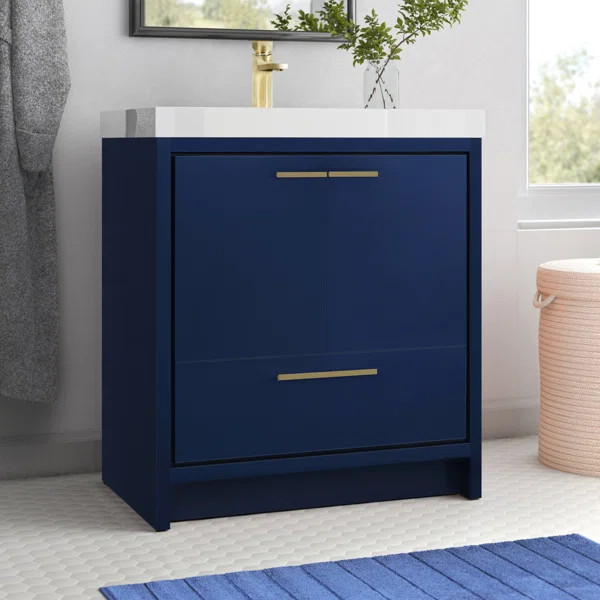 Albers 30'' Single Bathroom Vanity with Resin Top | Wayfair North America