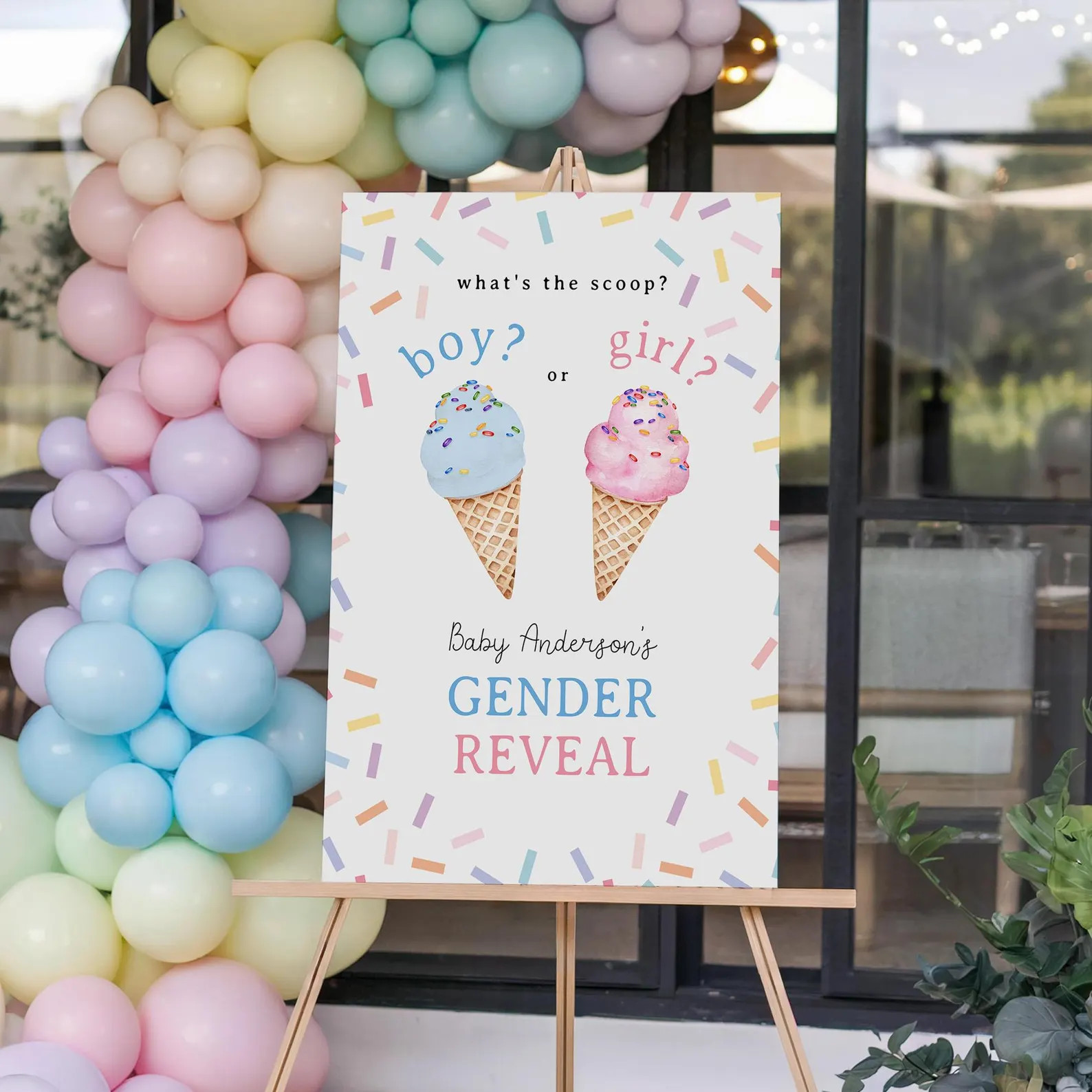 Ice Cream Gender Reveal Welcome Sign: He or She Party Decor (instant Download) - Etsy | Etsy (US)