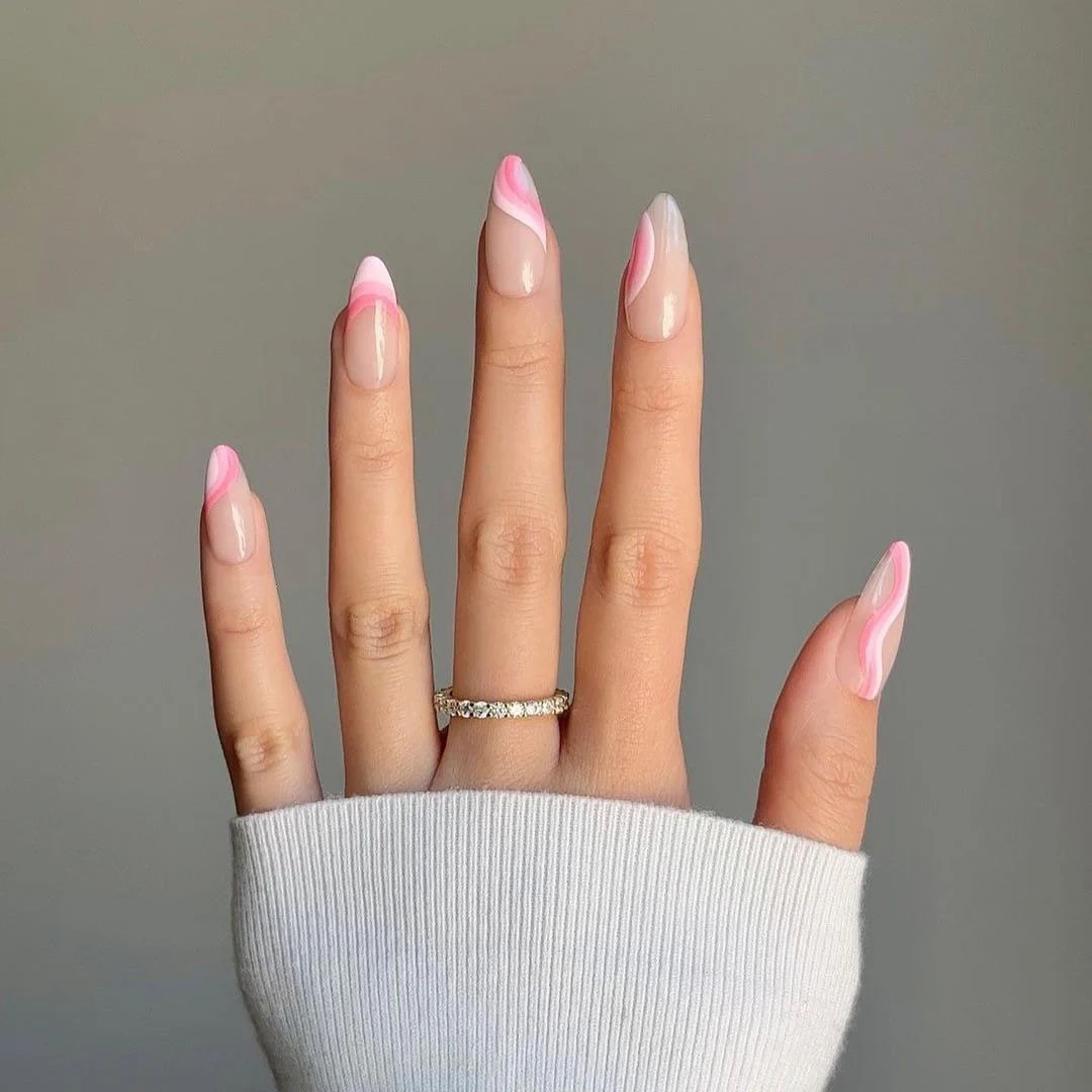 Spring Nails  Pastel Colors  Pink Nails  French Nails  - Etsy | Etsy (US)