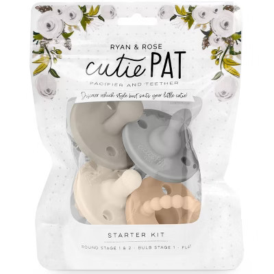 Ryan & Rose Cutie PAT Pacifier Kit - Neutral | Target