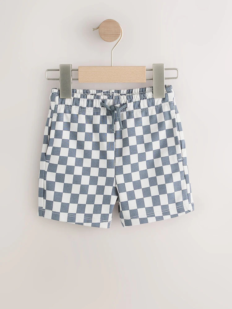 Charcoal Checkerboard Jersey Shorts 3 Pack (3mths-7yrs) | Next US