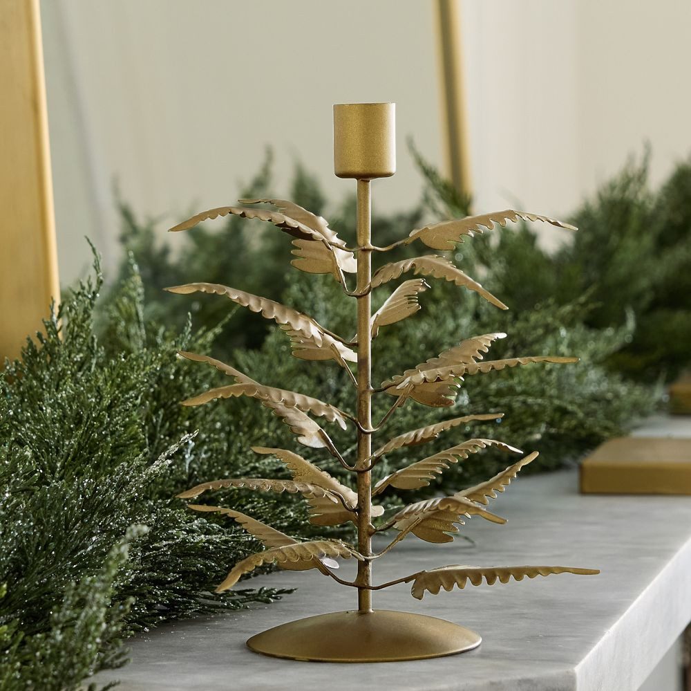 Metal Botanical Taper Holders | West Elm (US)