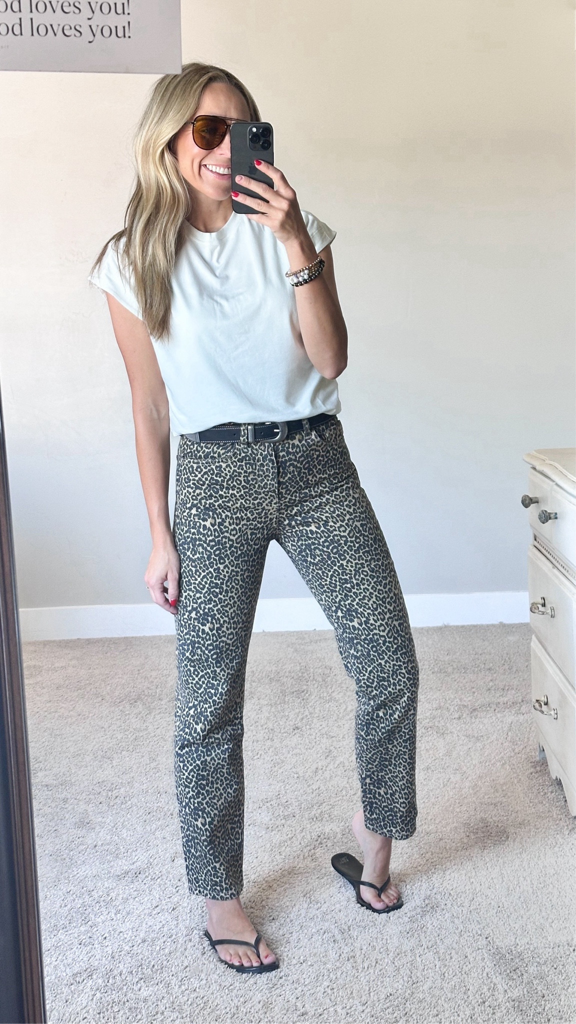 THE leopard pants of the season!! Obsessed and you will be too. And this white tee is so soft and perfect for layering! 

True to size. 

#LTKStyleTip #LTKSeasonal #LTKFindsUnder100