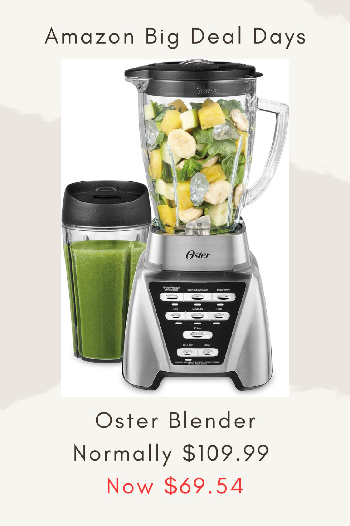 Oster Blender  Pro 1200 with Glass Jar, 24-Ounce Smoothie Cup