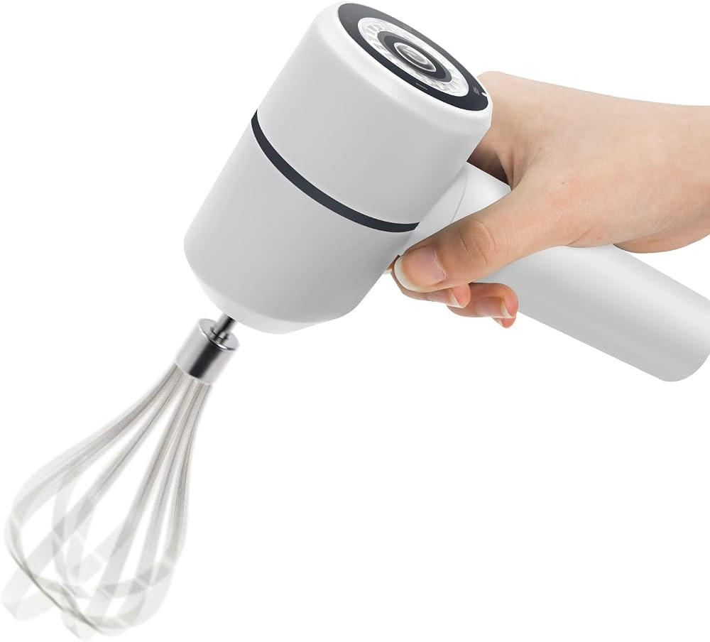 Rechargeable Electric Egg Beater Whisk, Stainless Steel, Standable Design | Amazon (US)