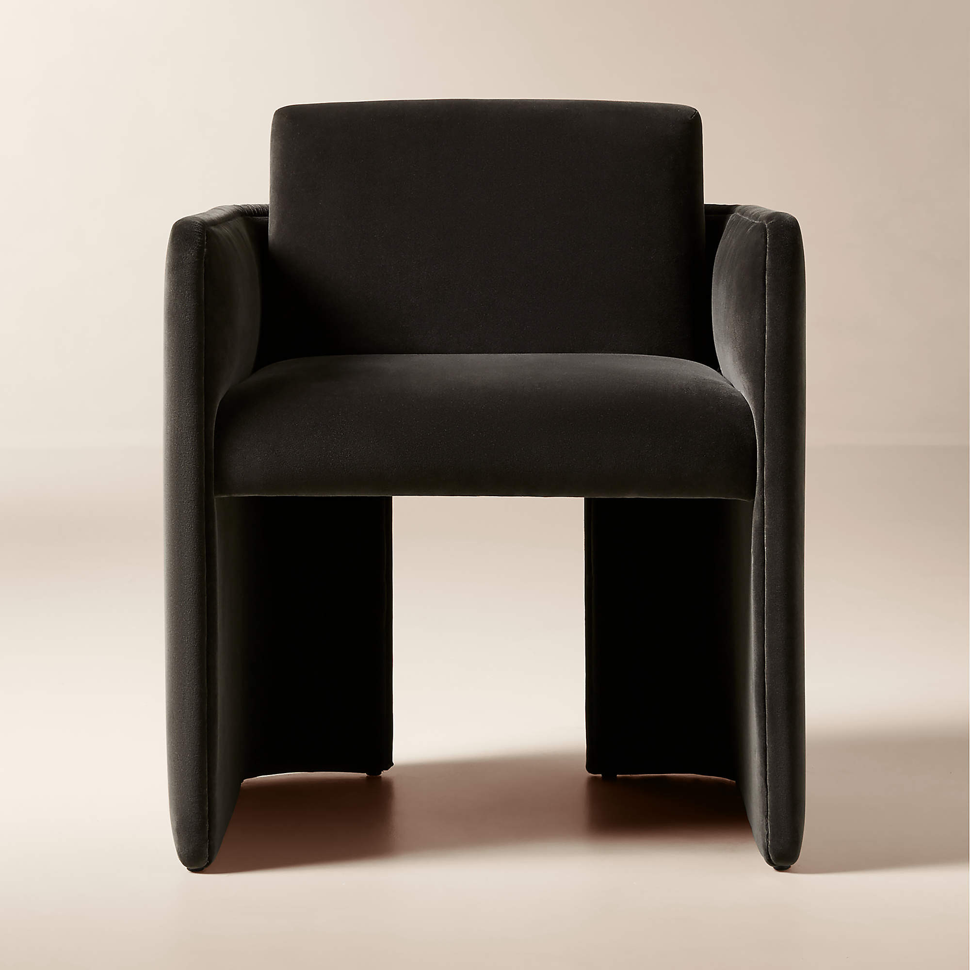 Carson Mink Velvet Dining Armchair + Reviews | CB2 | CB2