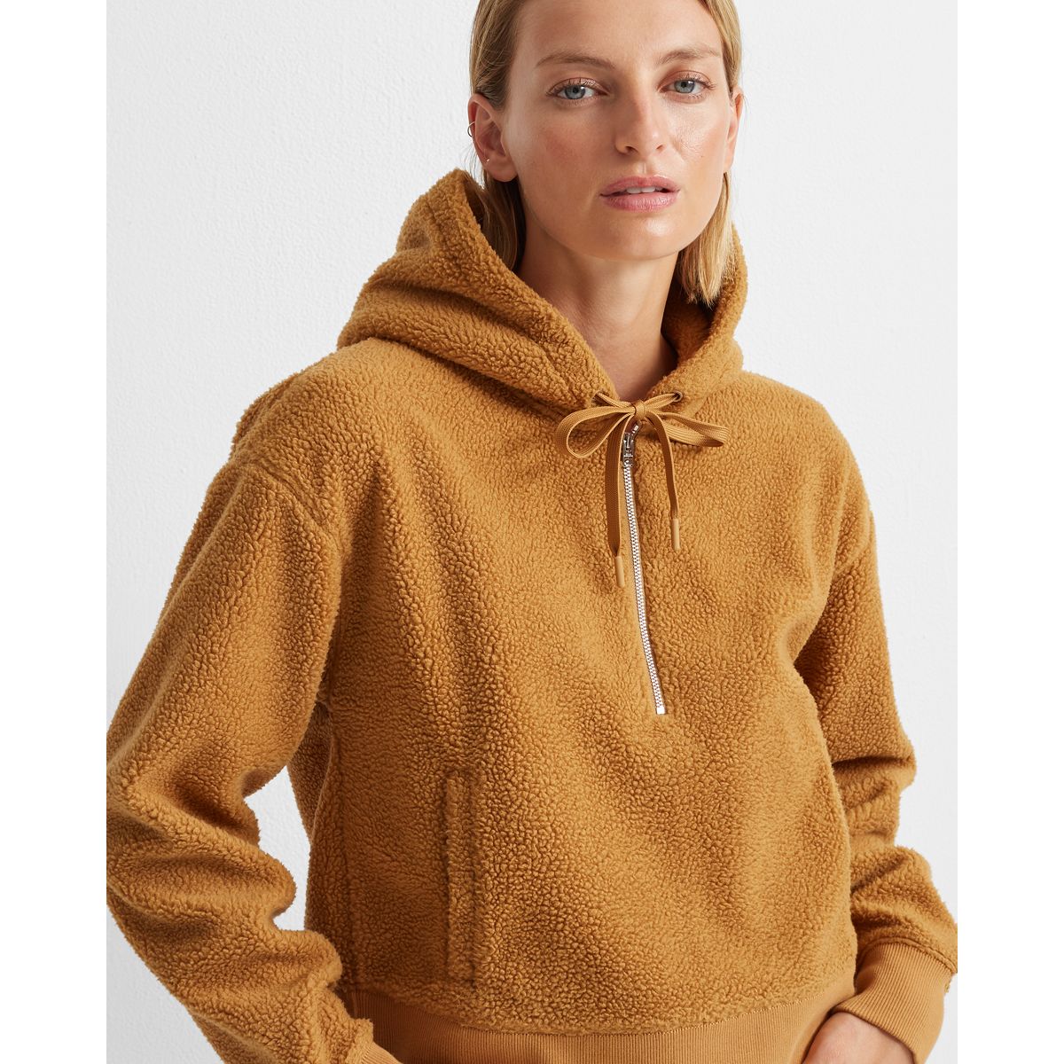 Teddy Quarter-Zip Hoodie | Club Monaco (Global)