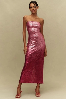 Endless Rose Strapless Sequin Slim Maxi Dress | Anthropologie (US)