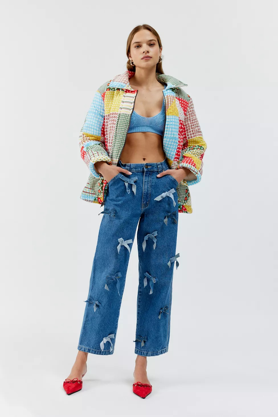 THE SERIES X Urban Renewal Remade Bow Jean | Urban Outfitters (US and RoW)