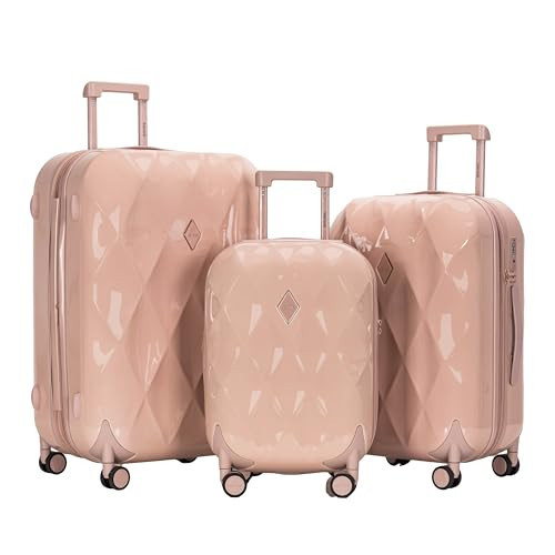 kensie Enchanting 3 Piece Luggage Set, Rose Dust | Amazon (US)