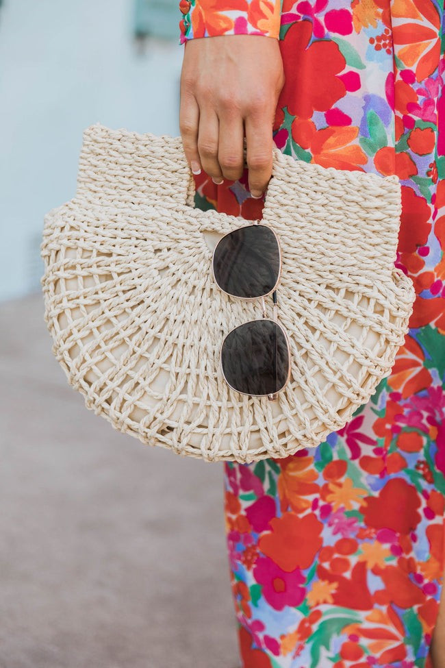 Era Of Love Ivory Half Circle Purse | The Pink Lily Boutique