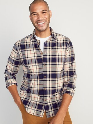 Regular Fit Built-In Flex Plaid Everyday Shirt for Men | Old Navy (US)