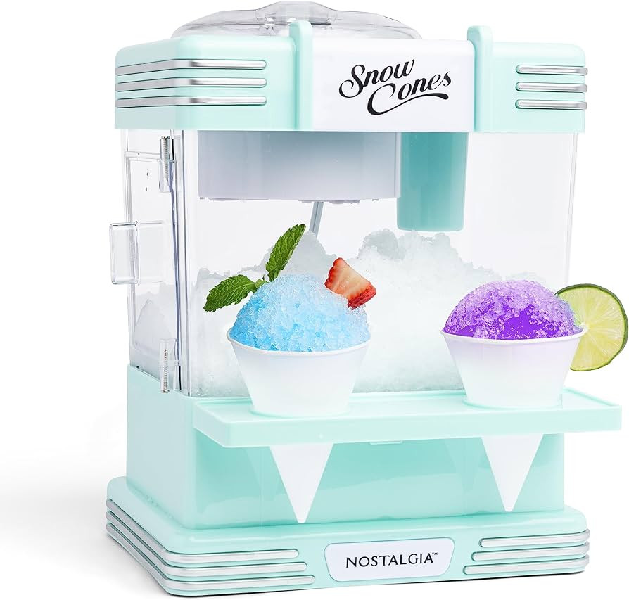 Nostalgia Snow Cone Shaved Ice Machine - Retro Table-Top Slushie Machine Makes 20 Icy Treats - In... | Amazon (US)