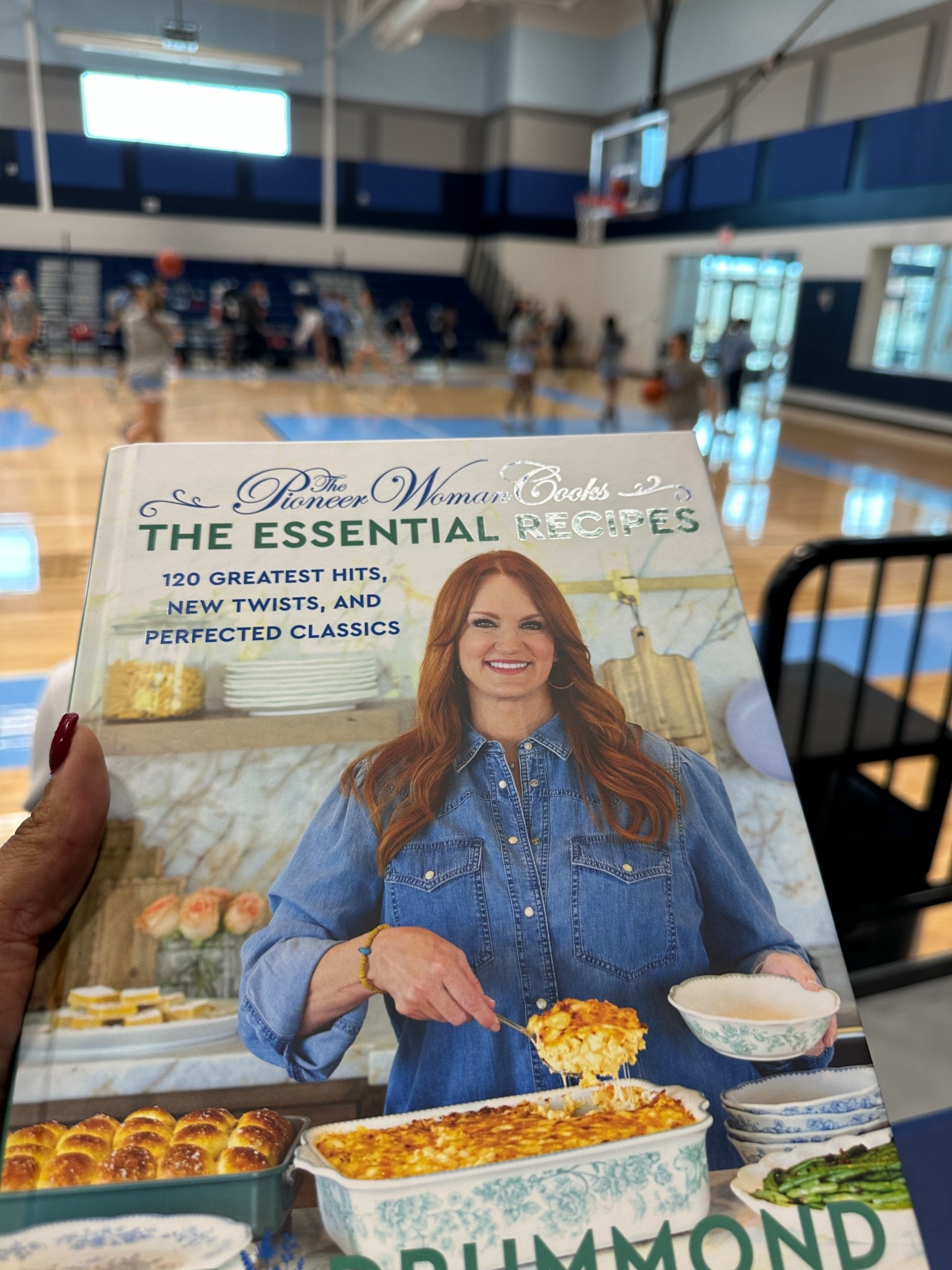 Pioneer Woman has a brand new cookbook. Light reading between basketball tournaments. #PioneerWoman #New #Cookbooks #MomLife #BasketballTournaments