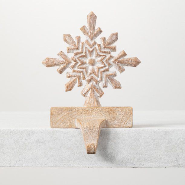 Sullivans Snowflake Stocking Holder 9"H Brown - Walmart.com | Walmart (US)