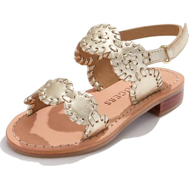 Jack Rogers | Toddler Lauren Flat Sandal, Platinum (Multicolor, Size 5) | Maisonette | Maisonette