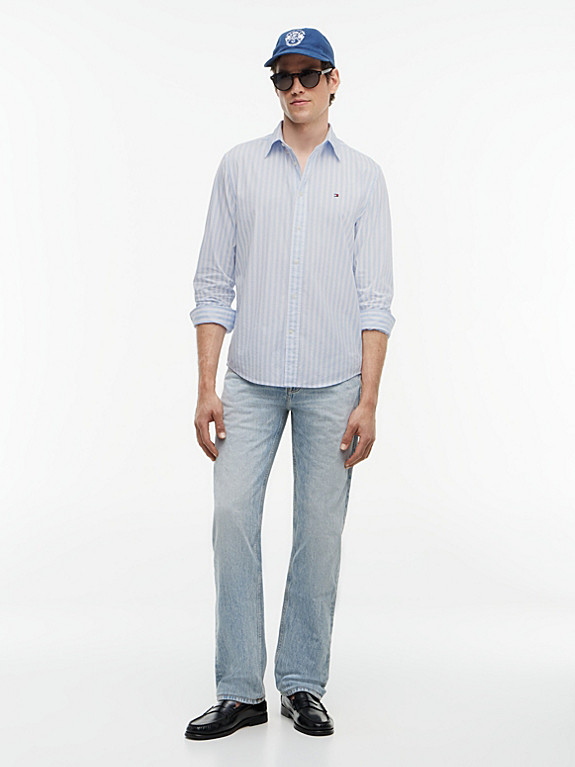 TH Flex gestreiftes Regular Fit Popeline-Hemd | Tommy Hilfiger (DE)