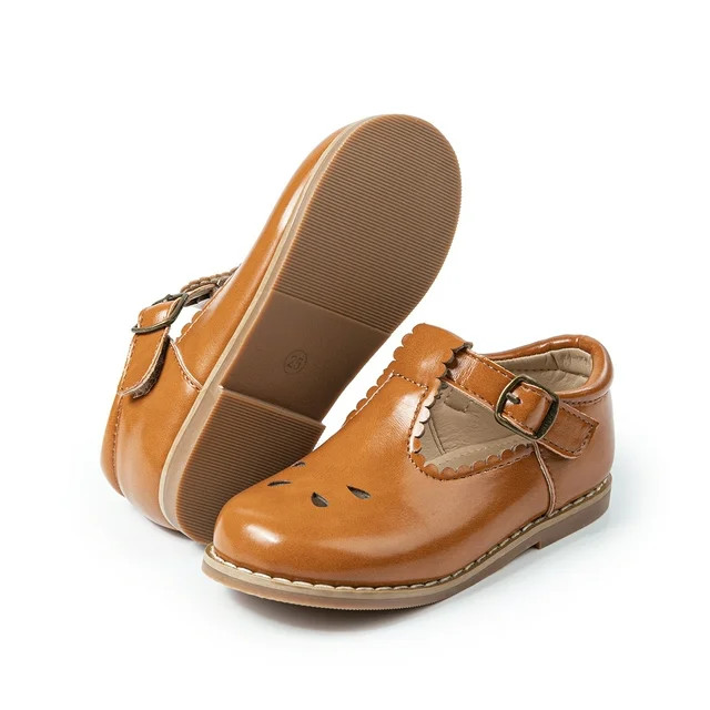 Meckior Toddler Girls Dress Shoes Little Girls Mary Jane Soft Sole Princess Shoes for Little Kids | Walmart (US)