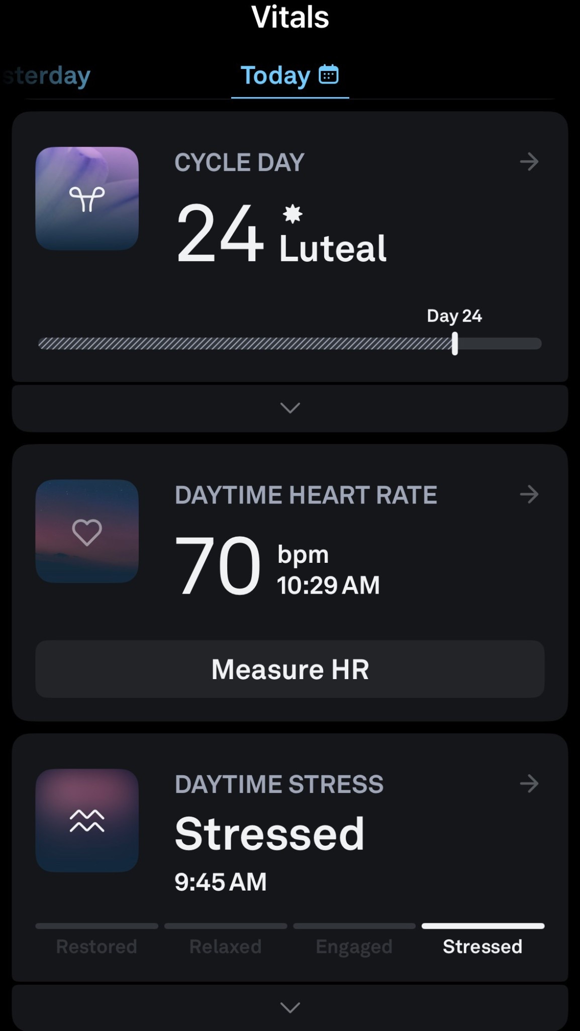 I didn’t want to like it but I love it. It’s helped me track my fertility/ovulation, stress, sleep, it even tells you if you’re about to get sick! It’s been great! 10/10 