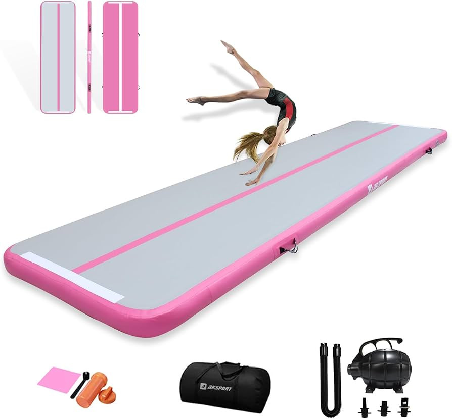 AKSPORT Air Mat Tumble Track 10ft 13ft 16ft 20ft Inflatable Gymnastics Mat Air Tumbling Mat with ... | Amazon (US)