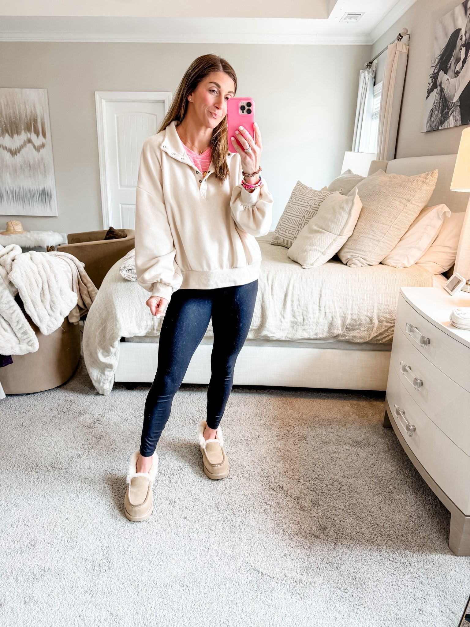 Shop outfit details here

My tee is old but my pullover is a fave from Dress Up! Currently on sale in this color and comes in a few new super cute colors/styles!
Leggings are the shine/foil leggings from Lululemon size 6/25in and Uggs are tts-8

Loopy is 10% off code: watsonansley10

Click here to shop!

Outfit | daily | comfy | style | fit | pullover | sweatshirt | snaps | bubble sleeve | leggings | Uggs | loopy | phone case | sale | mom life | ootd | loopy | cross necklace | electric picks | tiny tags | personalized | engraved 



#LTKmomlife #LTKootd #LTKActive