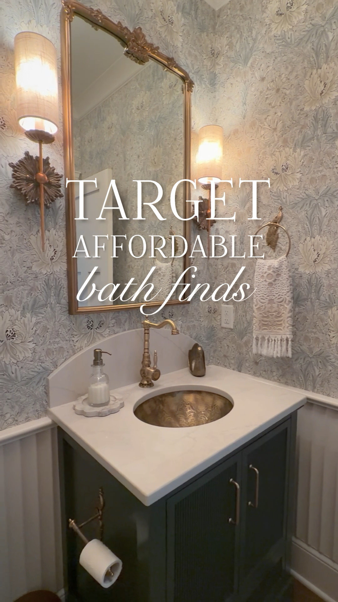Half bath pretty little things from Target, proving a luxe look can be affordable. I love the Target spa towels — they’re thick and soft. I have them in my bath as well. 

Fluted wainscoting is from @walstonarchitecturalproducts. All other items are linked. Many are on sale.

#LTKHome #LTKSeasonal #LTKSaleAlert