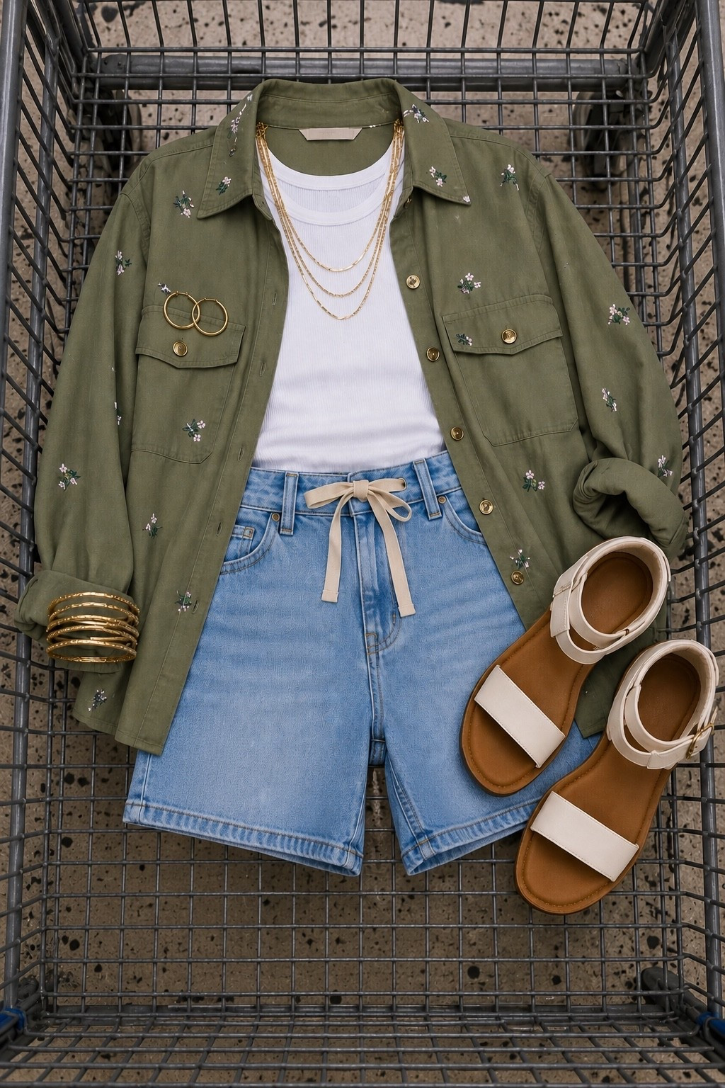 For the moms spending all day at the ball fields but refusing to live in leggings. 🌿

Easy layers for those chilly mornings, denim shorts for the afternoon heat, and neutral sandals that work from the sidelines to dinner afterward.

Because tournament weekends are basically a lifestyle.

#LTKdayinmylife #LTKgrwm #LTKootd